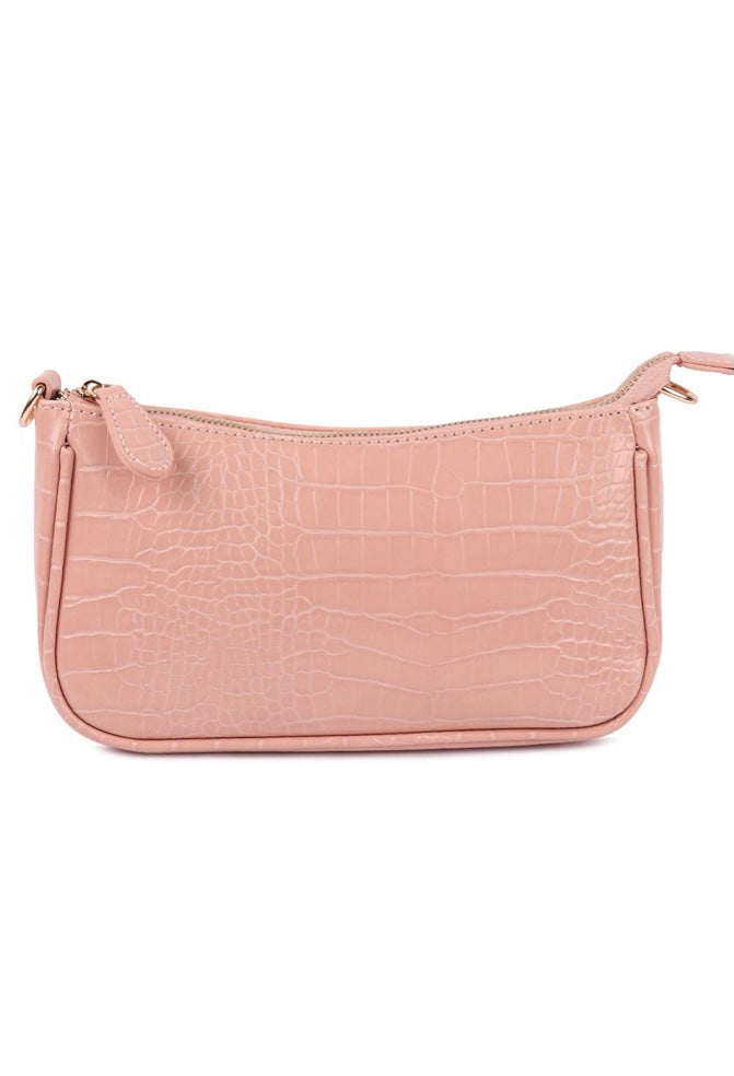 Leather Textured Convertible Handbag