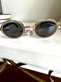 Rhinestone Round Sunglasses