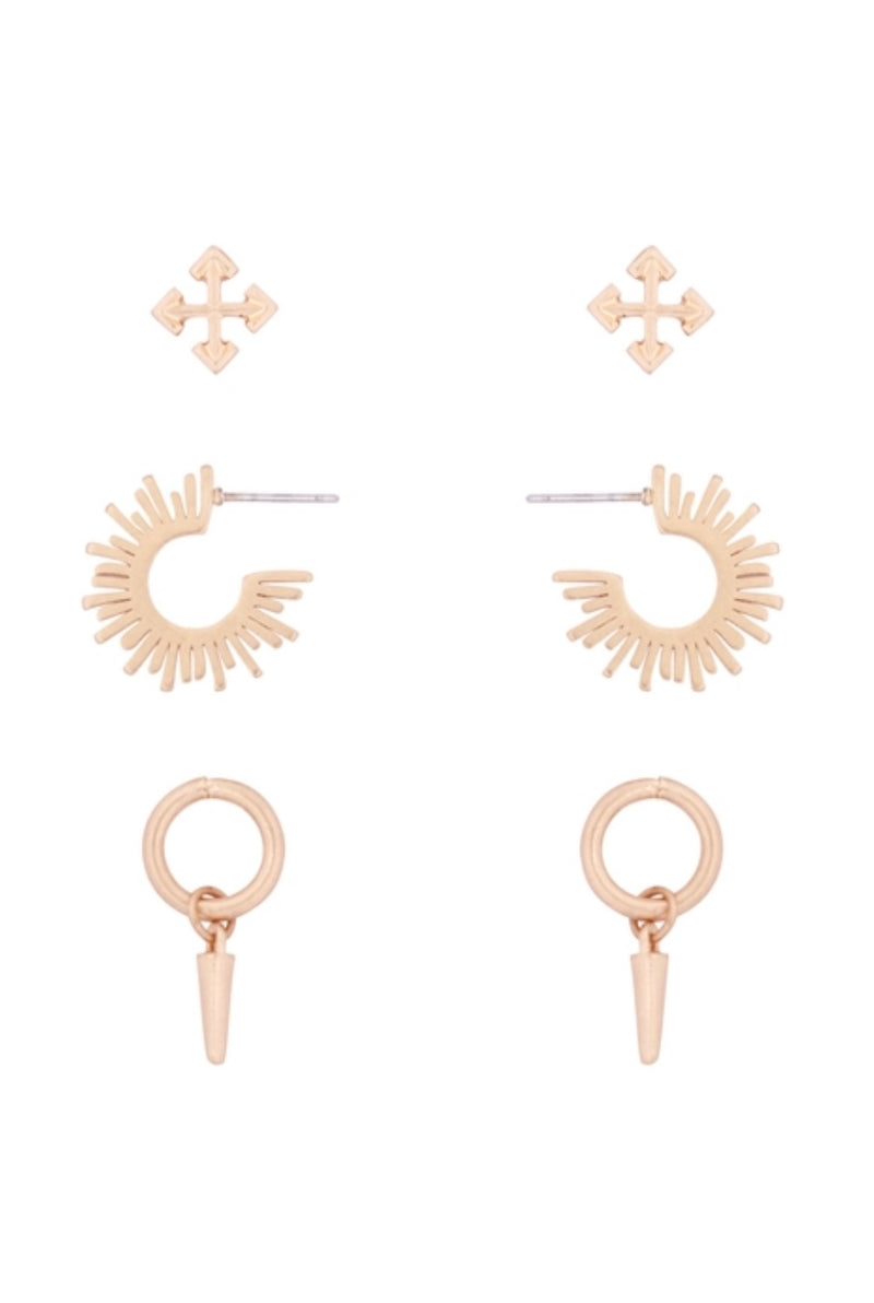 Assorted Sun Minimalist Earrings