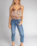 Tiger Smock Tie Cami Top
