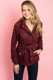 Burgundy Hooded Jacket