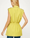 Smock waist Blazer Vest Top