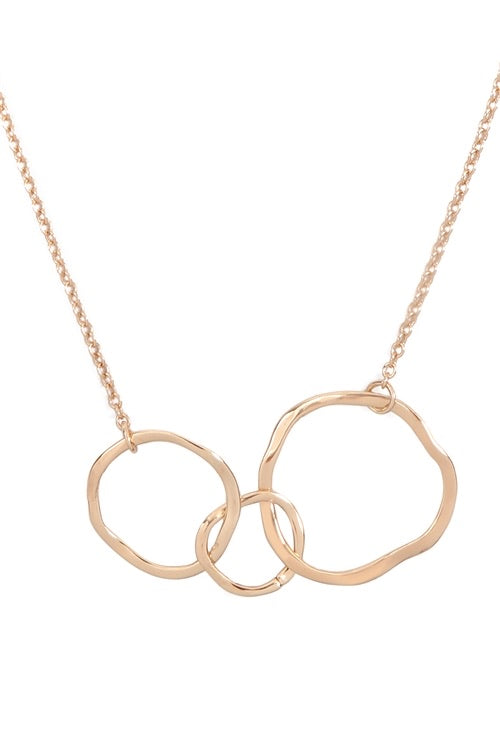 Three Hoop Abstract Necklace
