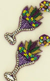 Mardi Gras Queens Cup Earrings