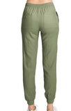 Olive Linen Joggers