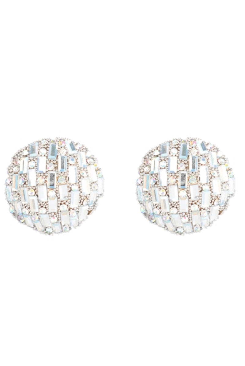 Circle Rhinestone Glitter Studs