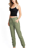 Olive Linen Joggers