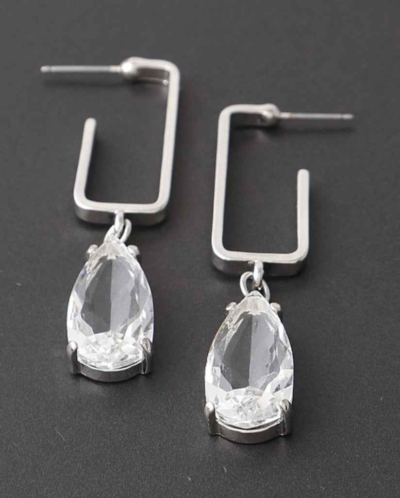Crystal Teardrop Dangle Earrings
