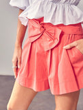 Embellished Bow Tie Shorts